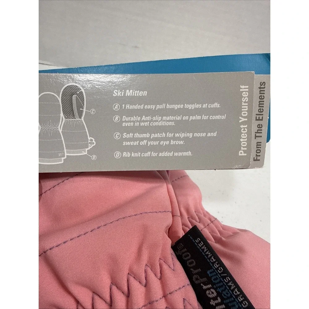 Girls Winter Proof  Ski Gloves Size 2-6X Pink And Purple NWT